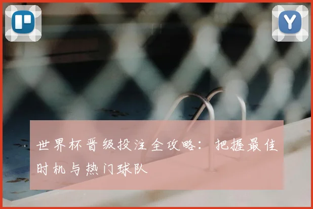 世界杯晋级投注全攻略：把握最佳时机与热门球队